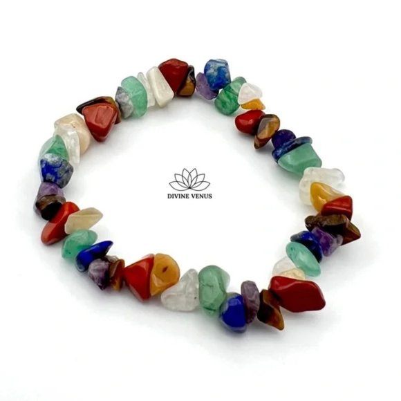 Aligned Chakras Bracelet | Natural Crystal Gemstones - Picture 1 of 6
